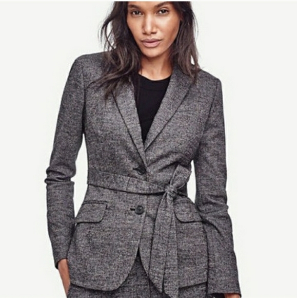 Macy's Jackets & Blazers - Signature by Larry Levine grey, Belted Blazer